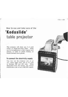 Kodak Kodaslide manual. Camera Instructions.